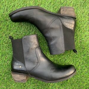 UGG Black Leather Bootie Boots
